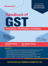 Commercial's Handbook of GST Procedure, Commentary and Rates by Rakesh Garg & Sandeep Garg